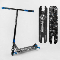 Самокат трюковый Best Scooter BS-99808 HIC-система ПЕГИ алюминиевый диск и дека с ПРИНТОМ колеса PU Best Scooter