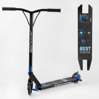Самокат трюковый Best Scooter 54528 HIC-система ПЕГИ алюминиевый диск и дека колёса PU d-110мм ширина руля-52см высота - 83см Best Scooter