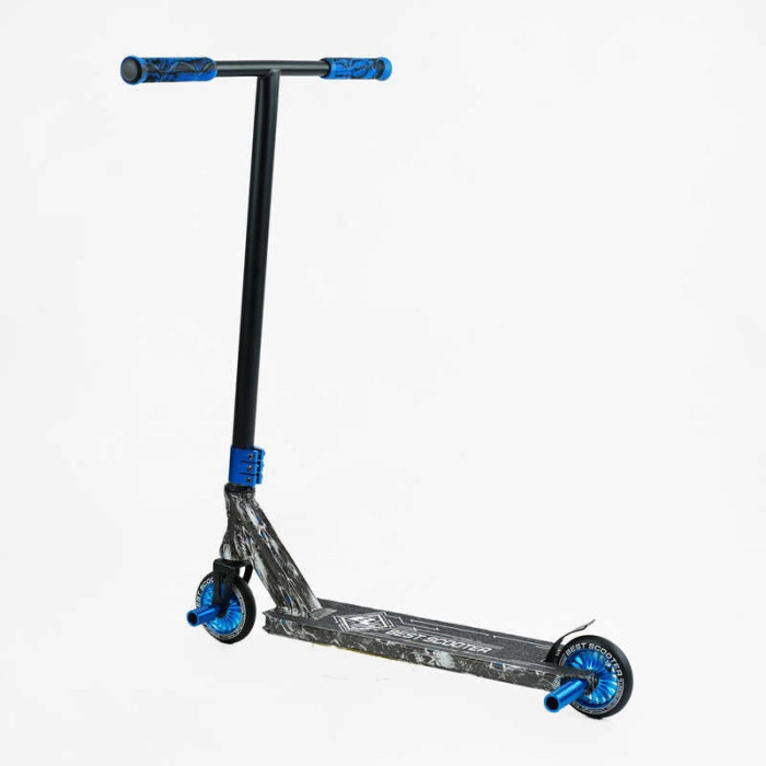 Самокат трюковый Best Scooter BS-99808 HIC-система ПЕГИ алюминиевый диск и дека с ПРИНТОМ колеса PU Best Scooter