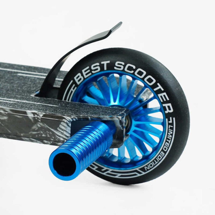 Самокат трюковый Best Scooter BS-99808 HIC-система ПЕГИ алюминиевый диск и дека с ПРИНТОМ колеса PU Best Scooter