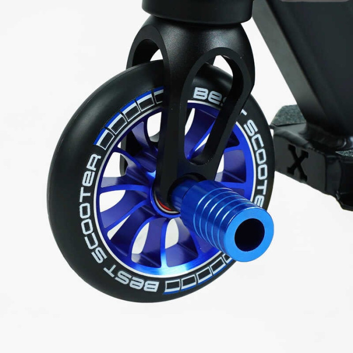 Самокат трюковый Best Scooter 54528 HIC-система ПЕГИ алюминиевый диск и дека колёса PU d-110мм ширина руля-52см высота - 83см Best Scooter