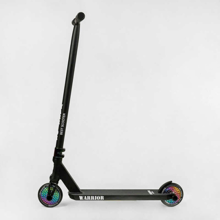 Самокат трюковый Т-60738 Best Scooter Warrior HIC-система ПЕГИ алюминиевый диск и дека колеса PU d=120мм ширина руля 58 см Best Scooter