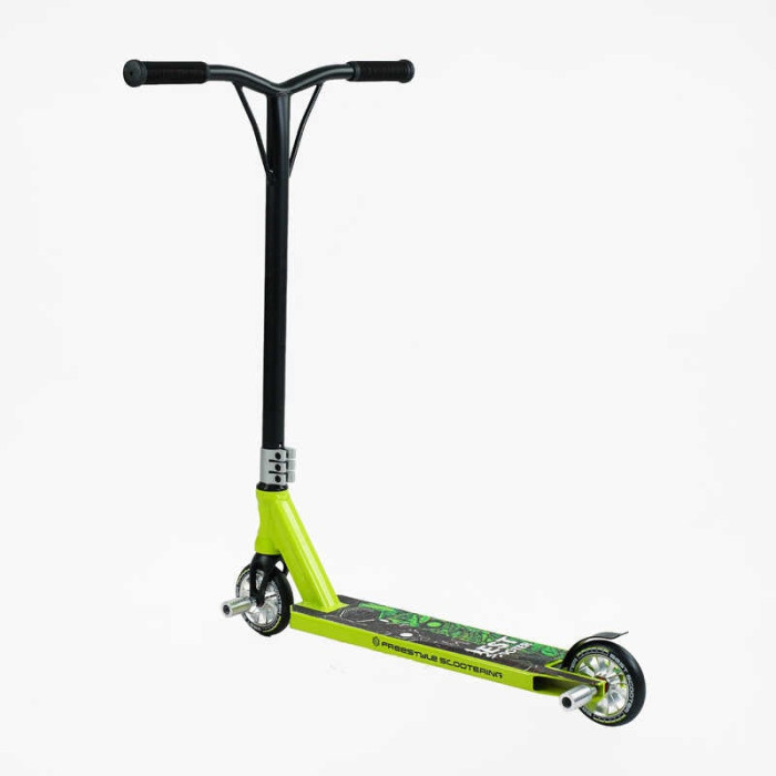 Самокат трюковый Best Scooter 57870 HIC-система ПЕГИ алюминиевый диск и дека колёса PU d-110мм ширина руля-52см высота - 83см Best Scooter
