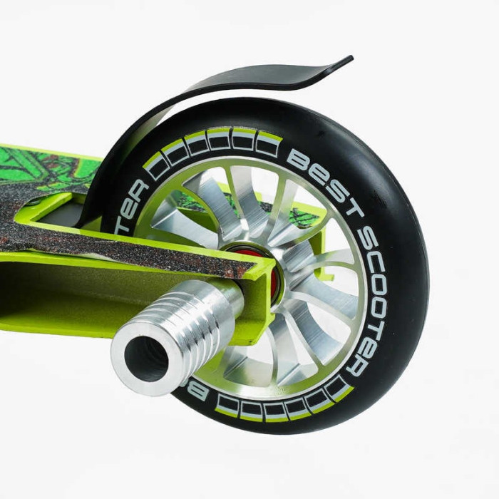 Самокат трюковый Best Scooter 57870 HIC-система ПЕГИ алюминиевый диск и дека колёса PU d-110мм ширина руля-52см высота - 83см Best Scooter
