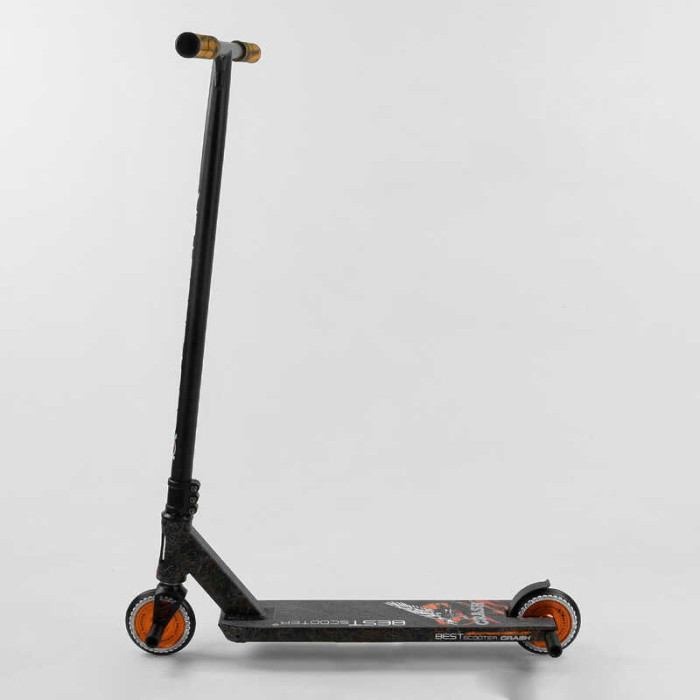 Самокат трюковый 65640 Best Scooter CRASH HIC-система ПЕГИ алюминиевый диск и дека колёса 110мм PU ширина руля - 57 см Best Scooter