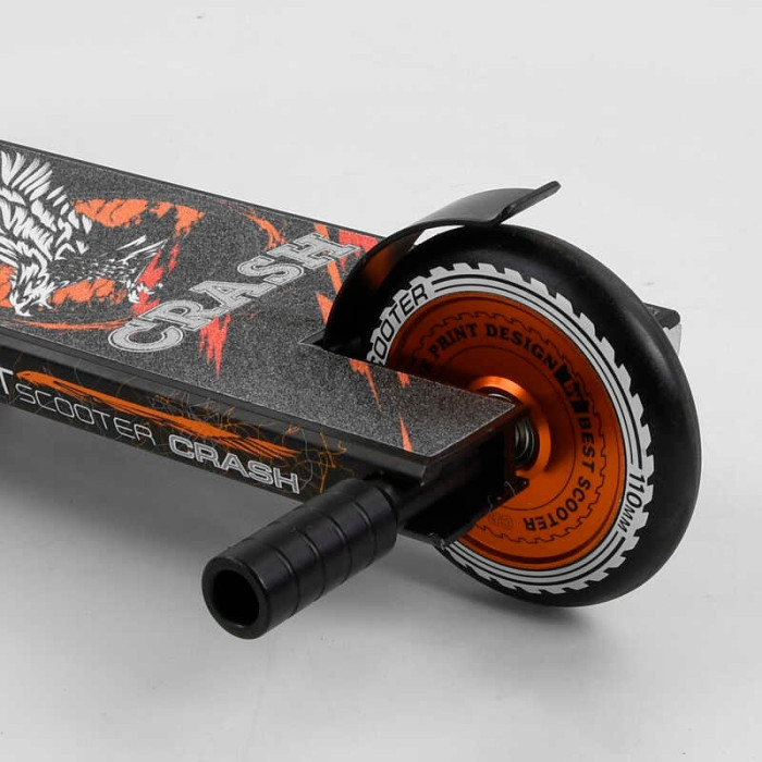 Самокат трюковый 65640 Best Scooter CRASH HIC-система ПЕГИ алюминиевый диск и дека колёса 110мм PU ширина руля - 57 см Best Scooter