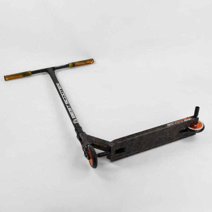 Самокат трюковый 65640 Best Scooter CRASH HIC-система ПЕГИ алюминиевый диск и дека колёса 110мм PU ширина руля - 57 см Best Scooter
