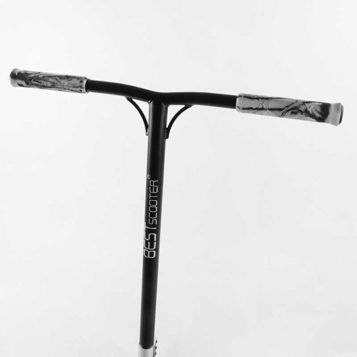 Самокат трюковый Best Scooter BS-77101 HIC-система ПЕГИ алюминиевый диск и дека с ПРИНТОМ колёса PU d=110мм ширина руля - 60 см Best Scooter