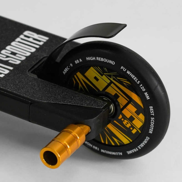 Самокат трюковый N- 01801 Best Scooter HOP HIC-система ПЕГИ алюминиевый диск и дека колёса PU d=120мм ширина руля 58 см Best Scooter
