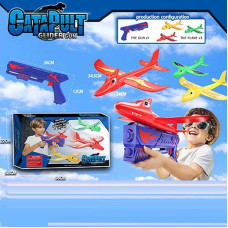 Пістолет із запускачем YYD-011 3 літачки розміром 34х345 см механічний принцип роботи