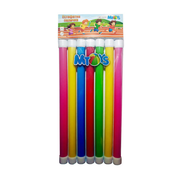 Эстафетные палочки M Toys д=20 длина 30см 7 штук в пакете - детская грация