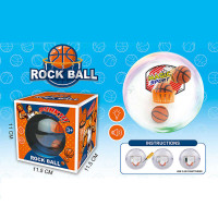 Баскетбол 111 подсветка звук прозрачный шар диаметром 10 см резиновый мяч корзина на щите