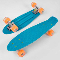 Скейт Пенни борд 3131 Best Board БИРЮЗОВЫЙ доска=55см колёса PU со светом диаметр 6см Best Board