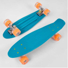 Скейт Пенни борд 3131 Best Board БИРЮЗОВЫЙ доска=55см колёса PU со светом диаметр 6см Best Board