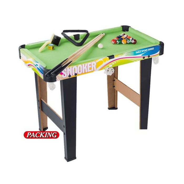 Більярд дитячий 2035+3 розмір стола - 61х35х47 см 2 кийки кулі трикутник щіточка