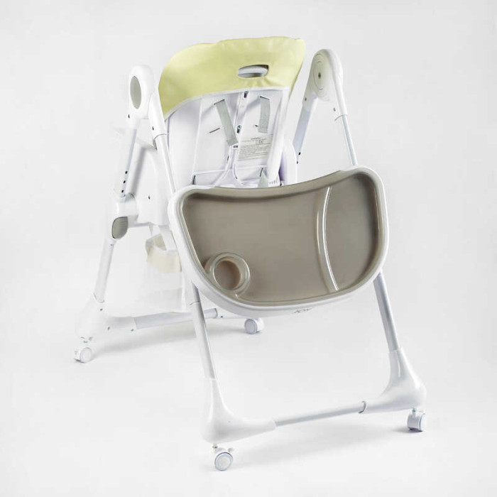 Стульчик для кормления K-94011 мягкий чехол ПВХ 4 колеса съемный столик корзинка