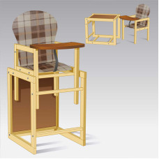 Стільчик великий №1215 Клітка коричнева - ТМ Мася Мася