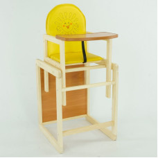 Стільчик шкірзам №202 - Сонечко - колір ЖОВТИЙ ТМ Мася
