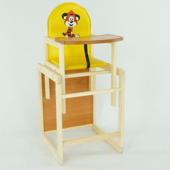 Стільчик шкірзам №202 - Тигр - колір ЖОВТИЙ ТМ Мася