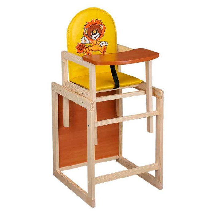 Стільчик шкірзам №2024 - Лев - колір ЖОВТИЙ ТМ Мася