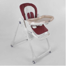 Стульчик для кормления Toti W-22019 мягкий PU мягкий вкладыш 4 колеса съемный столик Toti