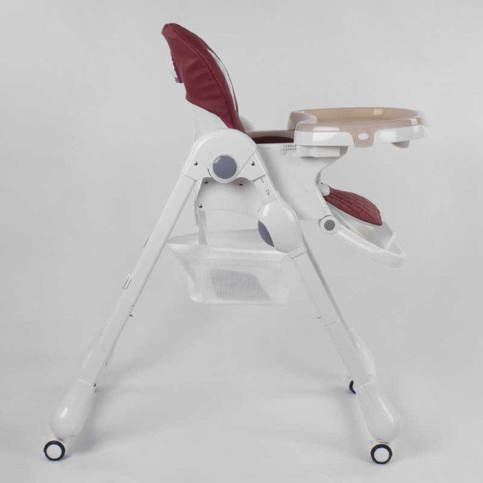 Стульчик для кормления Toti W-22019 мягкий PU мягкий вкладыш 4 колеса съемный столик Toti