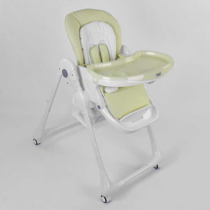 Стульчик для кормления Toti W-56077 мягкий PU мягкий вкладыш 4 колеса съемный столик Toti