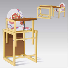 Стільчик великий №1210 Червоні квіти абстракція ТМ Мася Мася