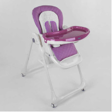 Стульчик для кормления Toti W-62005 мягкий PU мягкий вкладыш 4 колеса съемный столик Toti