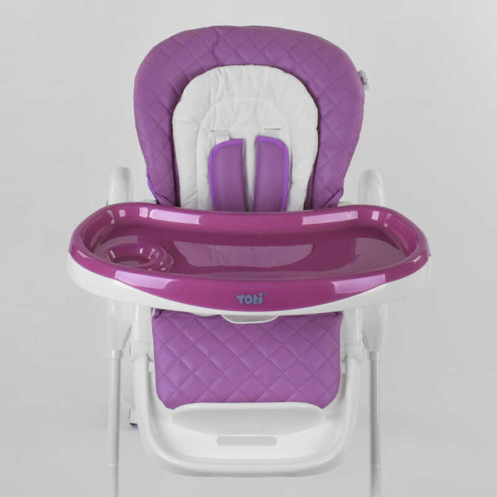 Стульчик для кормления Toti W-62005 мягкий PU мягкий вкладыш 4 колеса съемный столик Toti