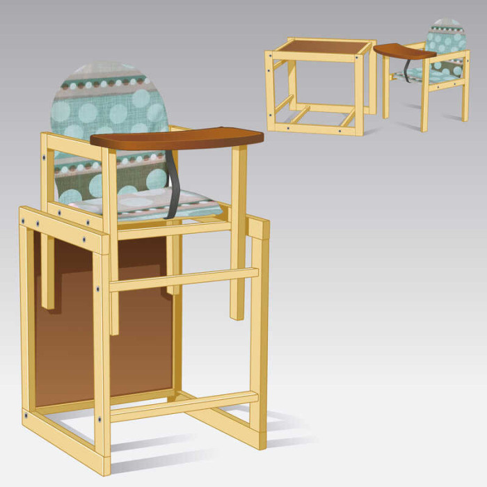 Стільчик малий №1124 Круги кольорові ТМ Мася Мася