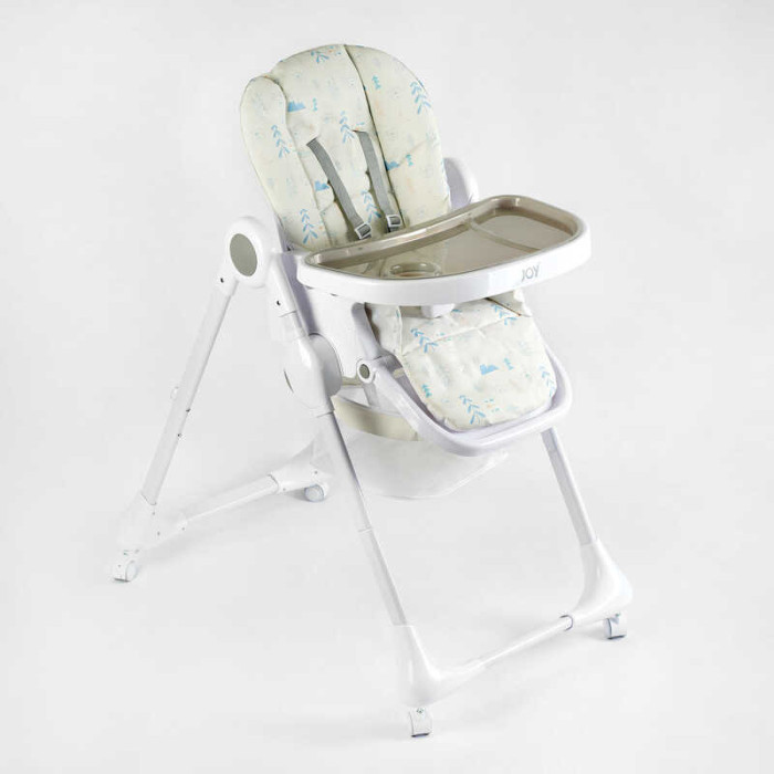 Стульчик для кормления Joy K-11058 мягкий чехол ПВХ 4 колеса съемный столик корзинка Joy