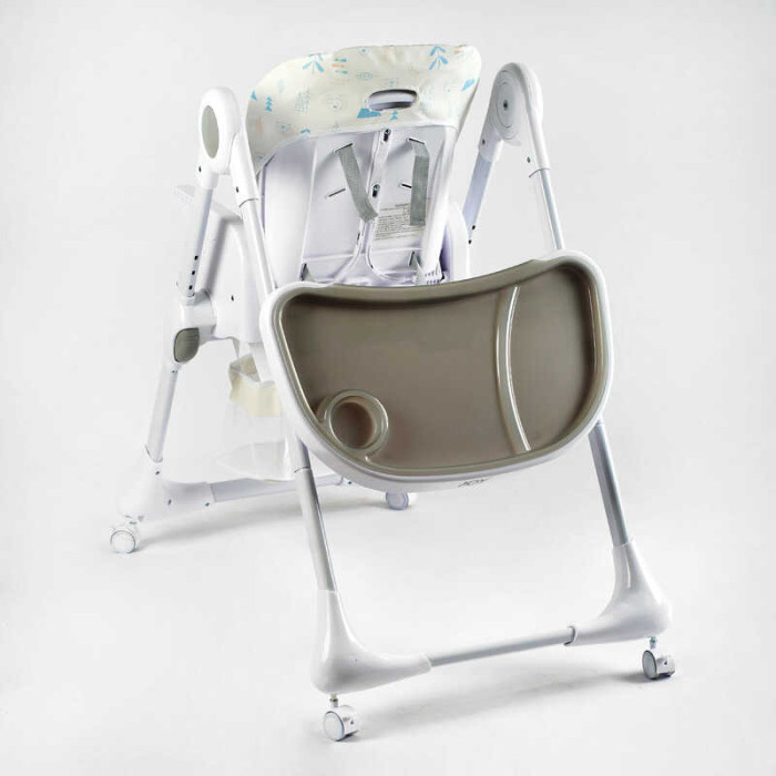 Стульчик для кормления Joy K-11058 мягкий чехол ПВХ 4 колеса съемный столик корзинка Joy