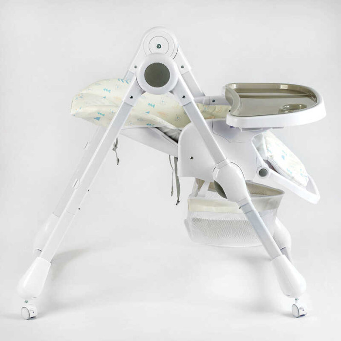 Стульчик для кормления Joy K-11058 мягкий чехол ПВХ 4 колеса съемный столик корзинка Joy