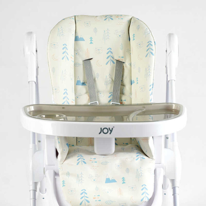 Стульчик для кормления Joy K-11058 мягкий чехол ПВХ 4 колеса съемный столик корзинка Joy