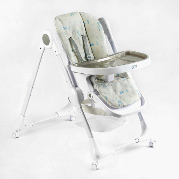 Стульчик для кормления Joy K-11058 мягкий чехол ПВХ 4 колеса съемный столик корзинка Joy