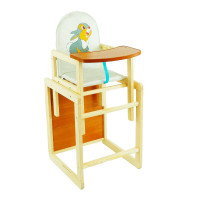 Стільчик шкірзам №2011 - Сірий зайчик - колір БІЛИЙ ТМ Мася