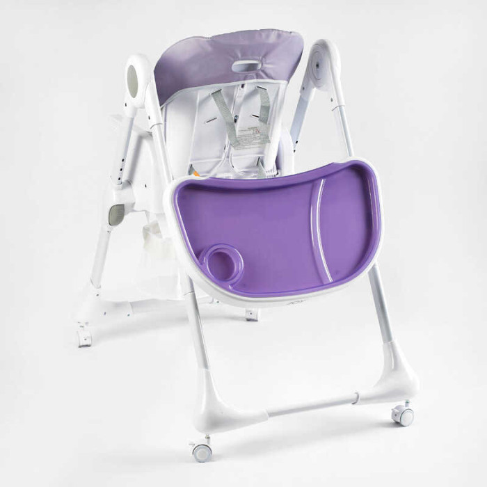 Стульчик для кормления K-60290 мягкий чехол ПВХ 4 колеса съемный столик корзинка