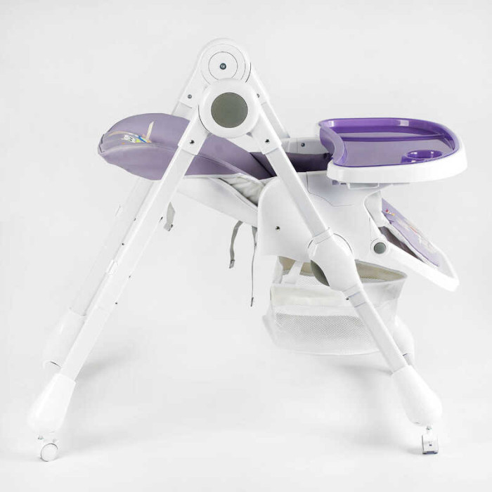 Стульчик для кормления K-60290 мягкий чехол ПВХ 4 колеса съемный столик корзинка