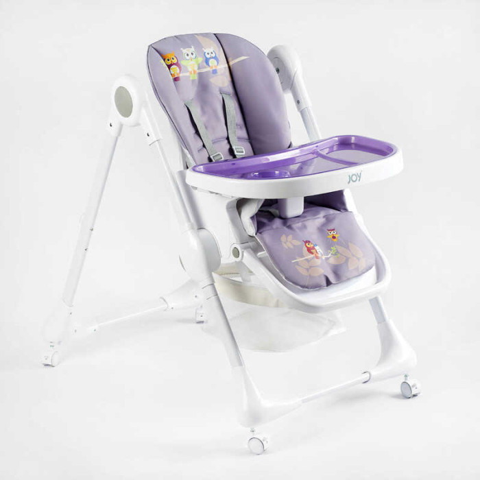 Стульчик для кормления K-60290 мягкий чехол ПВХ 4 колеса съемный столик корзинка