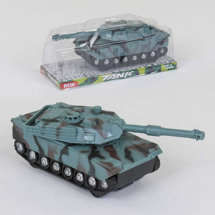 Танк 383-22 D инерционный свет звук поворотная башня в слюде