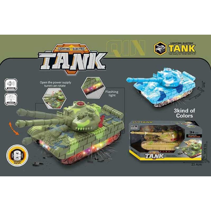 Танк 62911 підсвічування звуки колеса вільного ходу на батарейках