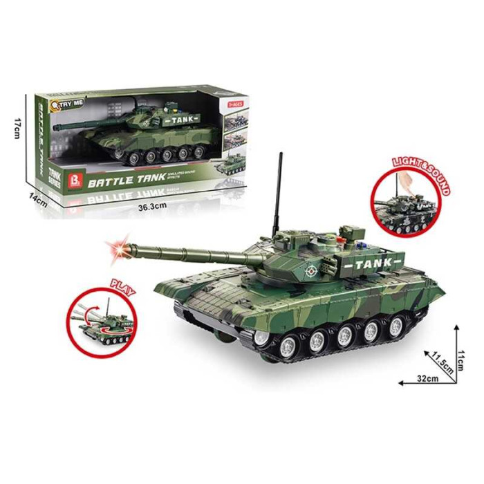 Танк 58038 A рухома башта з тріскачкою підсвічування звукові ефекти