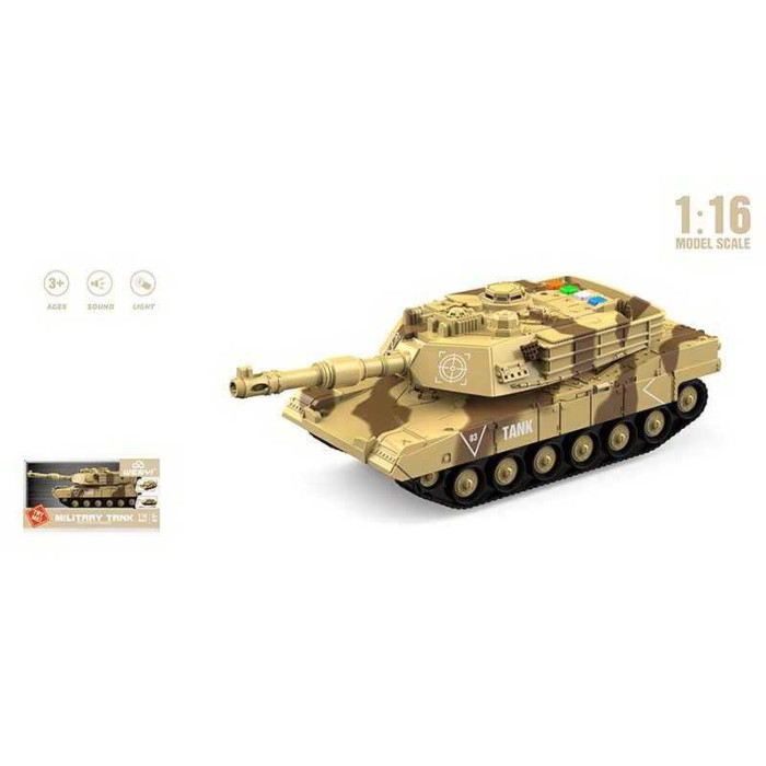 Танк WY 410 B інерція рухома башта з тріскачкою масштаб - 1:16 підсвічування звукові ефекти