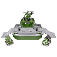 Ігровий набір Військовий транспорт 9369 Technok Toys військовий човен 2 машинки гелікоптер Technok Toys