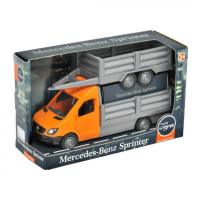 Автомобіль Mercedes-Benz Sprinter бортовий з причіпом (помаранчевий) 39667 (6) Tigres відчиняються двері кабіни причіп в коробці