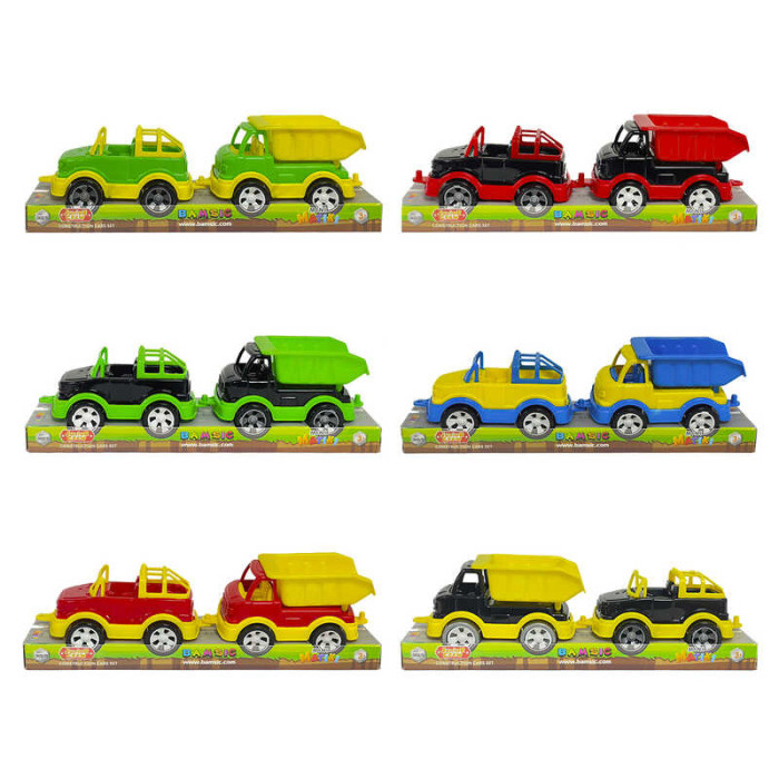 Набір машинок Mini Matiki 0026 Bamsic 2 машинки в плівці