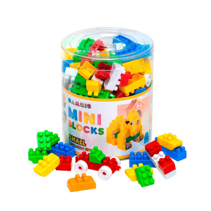 Конструктор Mini Blocks №9 144 деталі в тубусі Bamsic - дитяча будівельна гра Bamsic