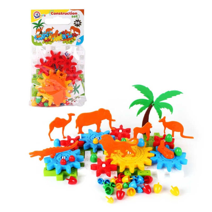Игрушка Конструктор 3749 Technok Toys 66 деталей фигурки животных в упаковке Technok Toys