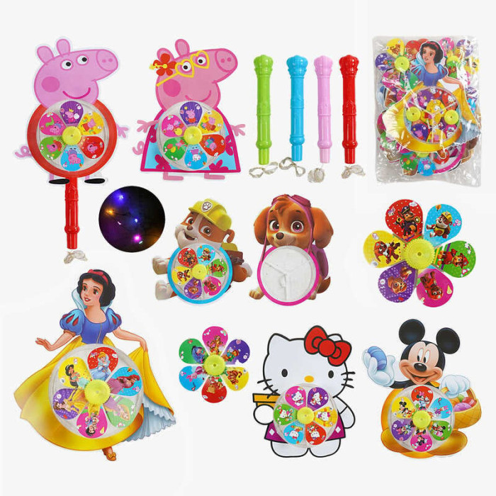 Ветрячок M 50484 ЦЕНА ЗА 10 ШТУК В УПАКОВКЕ герои подсветка в пакете